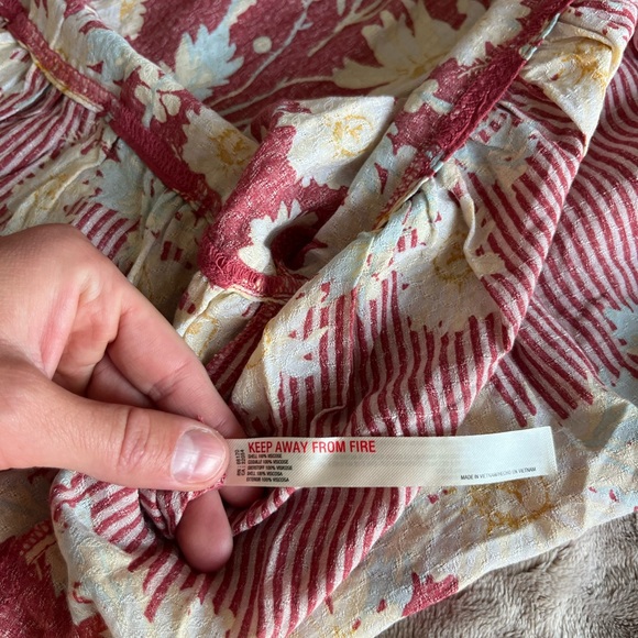 Free People Bali Wild Daisy Slip/ Renaissance Red Combo - Picture 2 of 7